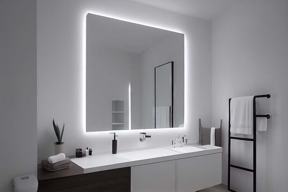 Bathroom Mirror with LED Light Services